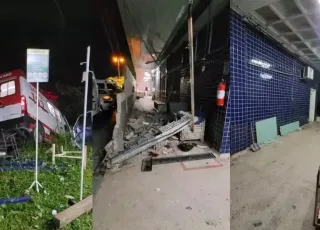 Acompanhante de paciente rouba ambulância do Samu, bate no muro do hospital e é preso em flagrante 