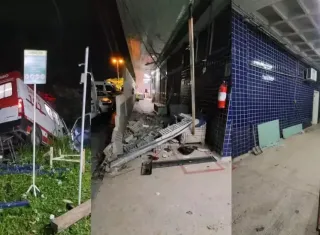Acompanhante de paciente rouba ambulância do Samu, bate no muro do hospital e é preso em flagrante 
