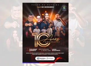 Adorarei celebra 10 anos com grande evento de fé em Posto da Mata
