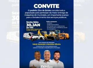 Alcobaça realiza a maior entrega de máquinas e veículos da história do município