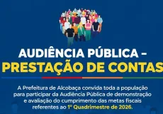 Alcobaça realizará Audiência Pública para apresentação das metas fiscais do 1º quadrimestre
