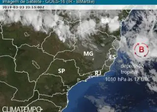 Alerta -Ciclone se transformou em depressão tropical e vai atingir a costa entre ES e sul da Bahia, alerta Marinha