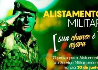 Alistamento militar pode ser feito até 30 de junho