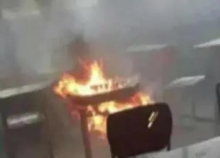 Aluno coloca fogo em prova e quase incendeia escola
