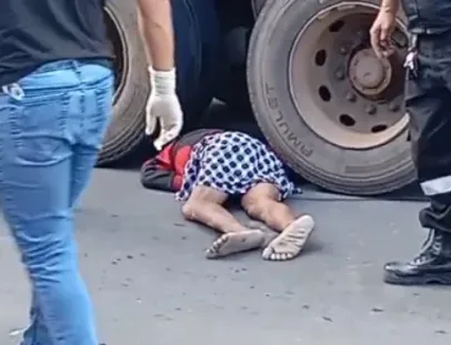 Andarilho morre atropelado por caçamba na principal via de Itamaraju