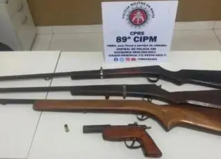 Armas caseiras são apreendidas pelo PETO em Itabatã