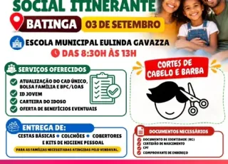 Assistência Social Itinerante leva serviços e benefícios à comunidade de Batinga, em Itanhém