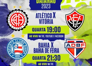 Atlético x Vitória e Bahia x Bahia de Feira será transmitido nesta quarta