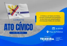 Ato Cívico e Caminhada da Paz movimentam programação de aniversário de Teixeira de Freitas