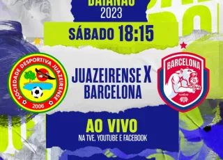 Baianão: Juazeirense e Barcelona será transmitido ao vivo na TVE