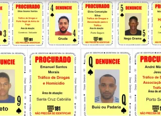 Baralho do Crime da SSP é atualizado com mais cinco foragidos da Justiça