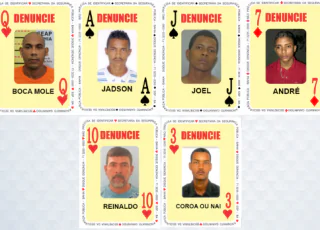 Baralho do Crime inclui seis novos foragidos da Justiça