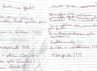Bilhete jogado por janela salva mãe e filha de cárcere privado 