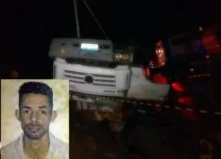 BR 101 – Caminhão carregado de tinta tomba e carga é saqueada. Motorista morreu preso às ferragens