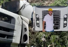 Caminhoneiro morre após caminhão carregado de combustível tombar na LMG-634, próximo a Almenara