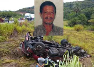 Vídeo - Caminhoneiro morre em acidente na curva da Tarifa na BR 101 em Caravelas
