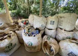 Caravelas já retirou do meio ambiente mais de 6 toneladas de lixo em coleta seletiva