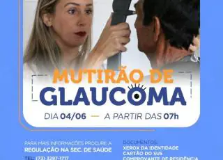 Caravelas vai realizar mais um mutirão do glaucoma