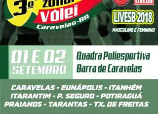 Caravelas vai sediar o 3º Zonal de Vôlei