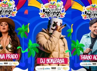 Carnaval de Alcobaça anuncia Lauana Prado, DJ Gonzaga e Thiago Aquino como primeiras atrações oficiais