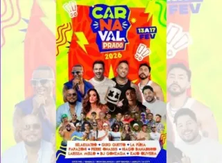 Carnaval Prado 2026 divulga programação oficial com grandes atrações nacionais e regionais