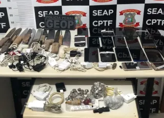 Celulares e drogas são apreendidos durante “Operação Revista” no Conjunto Penal de Teixeira de Freitas