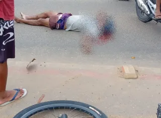 Ciclista fica gravemente ferido após ser atingido por motocicleta no trevo de Itabela