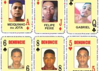 Cinco homicidas e um traficante entram no Baralho da SSP