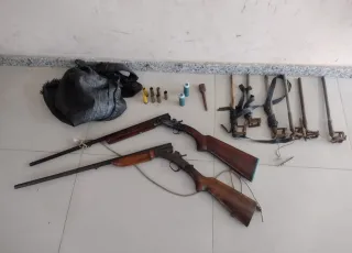 CIPPA/Porto Seguro apreende armas de fogo e munições durante fiscalização ambiental em Eunápolis.