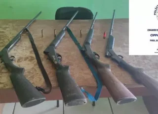 CIPPA/Porto Seguro aprende  09 armas de fogo usadas por caçadores