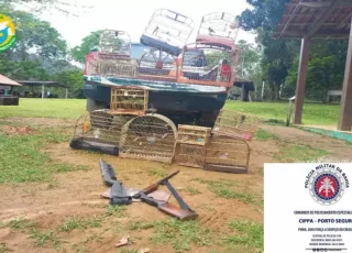 CIPPA/PS apreende duas armas de fogo e resgata 18 aves silvestres na zona rural do município de Uruçuca