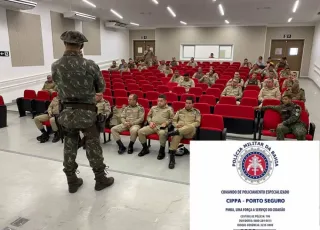 CIPPA/PS ministra palestra sobre os Crimes de Poluição Sonora e Perturbação do Sossego ao efetivo da 87ª CIPM/Teixeira de Freitas.