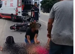 Colisão entre duas motos deixa três feridos em estado grave na BR-101, em Teixeira de Freitas