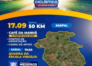 Com recorde de inscrições, Prefeitura de Medeiros Neto realiza 3º Passeio Ciclístico neste domingo (17)