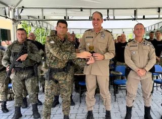 Comandante da CPR/ES se reúnd com a tropa da CIPPA  em Porto Seguro  