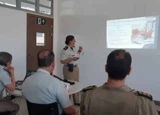 Comandantes da PM da área de atuação do CPR-ES recebem instrução do Departamento de Saúde da Polícia Militar