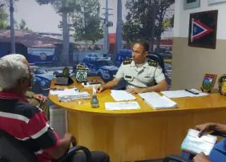 Comando da PM se reúne com associação do Bairro Bela Vista para reabertura do posto policial