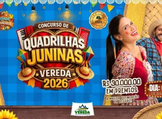 Concurso de Quadrilhas em Vereda terá R$ 30 mil em premiações no Arraiá da Curindiba 2026