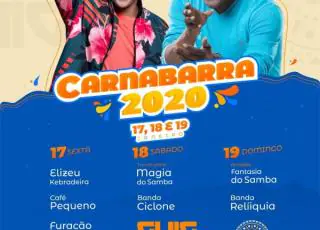 Confira a  programação  do Carnabarra 2020 que começa nesta sexta-feira (17)