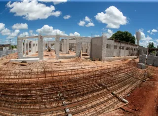 Construção da nova UBS do bairro Bela Vista avança e já atinge 42% de execução