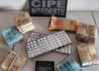 Criminoso é preso com R$ 58 mil e 120 comprimidos de anfetamina