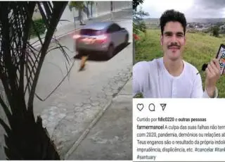 Crueldade-  Irmão da prefeita de Itanhém é preso depois de amarrar e arrastar cachorro até a morte