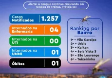  Dengue - Boletim semanal das arboviroses – 03 a 08/03. Saiba quem são os bairros com maior incidência de casos