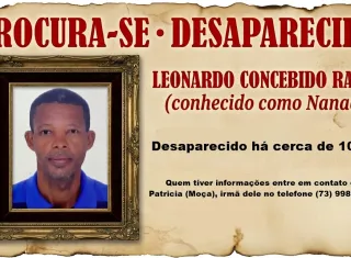 Desaparecido há 10 dias, morador de Caravelas some em Teixeira de Freitas