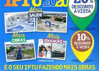 Desconto de 20% no pagamento do IPTU pode ser obtido pela internet