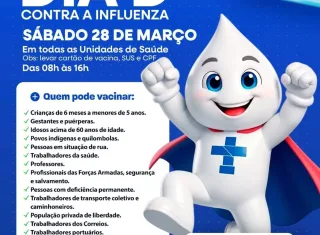 Dia D de vacinação contra a influenza acontece neste sábado em todas as Unidades de Saúde Nova Viçosa