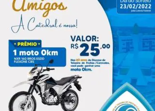 Diocese lança Ação entre Amigos de uma moto 0km em prol das comemorações ao Jubileu dos 60 anos