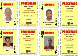 Disque Denúncia da SSP atualiza Baralho do Crime com quatro novas cartas