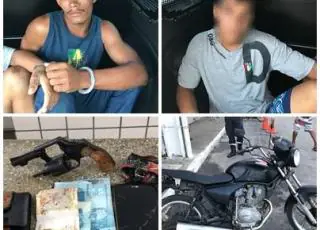 Dois jovens são detidos com arma durante Blitz na Av. São Paulo em Teixeira