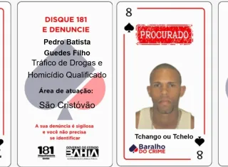 Dois novos foragidos passam a integrar o Baralho do Crime do Disque Denúncia